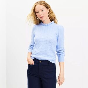 LOFT Pointelle sweater NWT